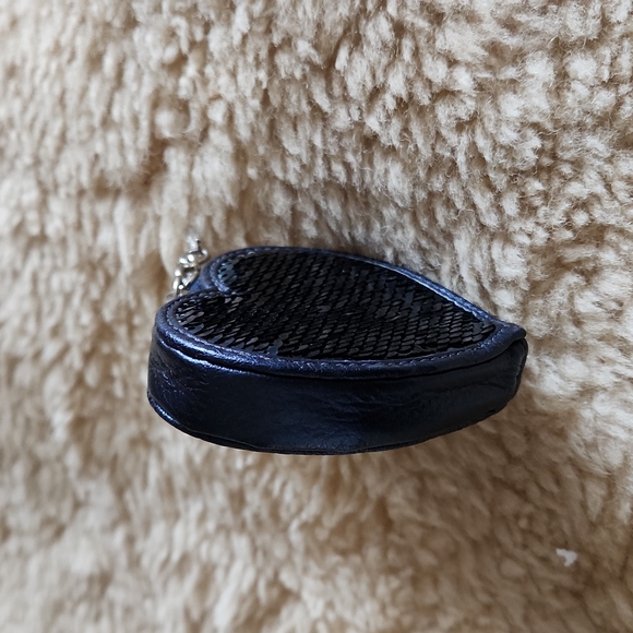 NWT Coach Blue Pop Sequin Heart Key Ring or Bag Tag ๐ - Picture 8 of 13